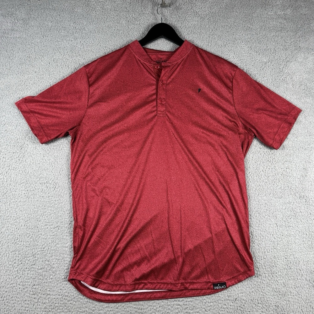 Primo Shirt Mens Size XL Red Blade Collar Performance Stretch Golf Polo Shirt